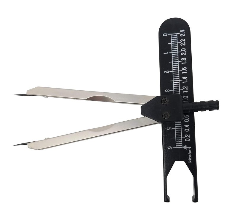 LDCREEE Electrocardiogram Caliper Black Calipers Electrocardiogram Divider for Nursing (Black) - Image 1